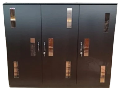 WARDROBE-MDF  POLISH(3 DOOR)WALNUT(SIZE-78X54)
