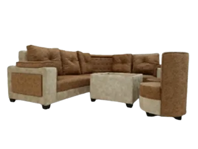 LILLY SOFA- 6 SEATER + PUFFY+CENTER TABLE